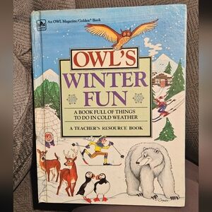 1985 Vintage Owl's Winter Fun Book
